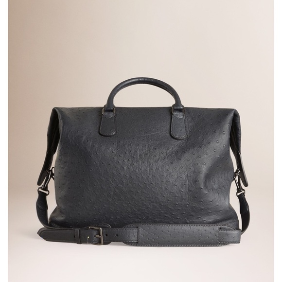 Burberry Bags Burberry Ostrich Leather Holdall Duffel Bag Poshmark